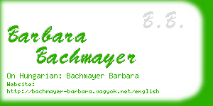 barbara bachmayer business card